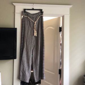 Anthropologie Wide Leg Hi-Waisted Pants